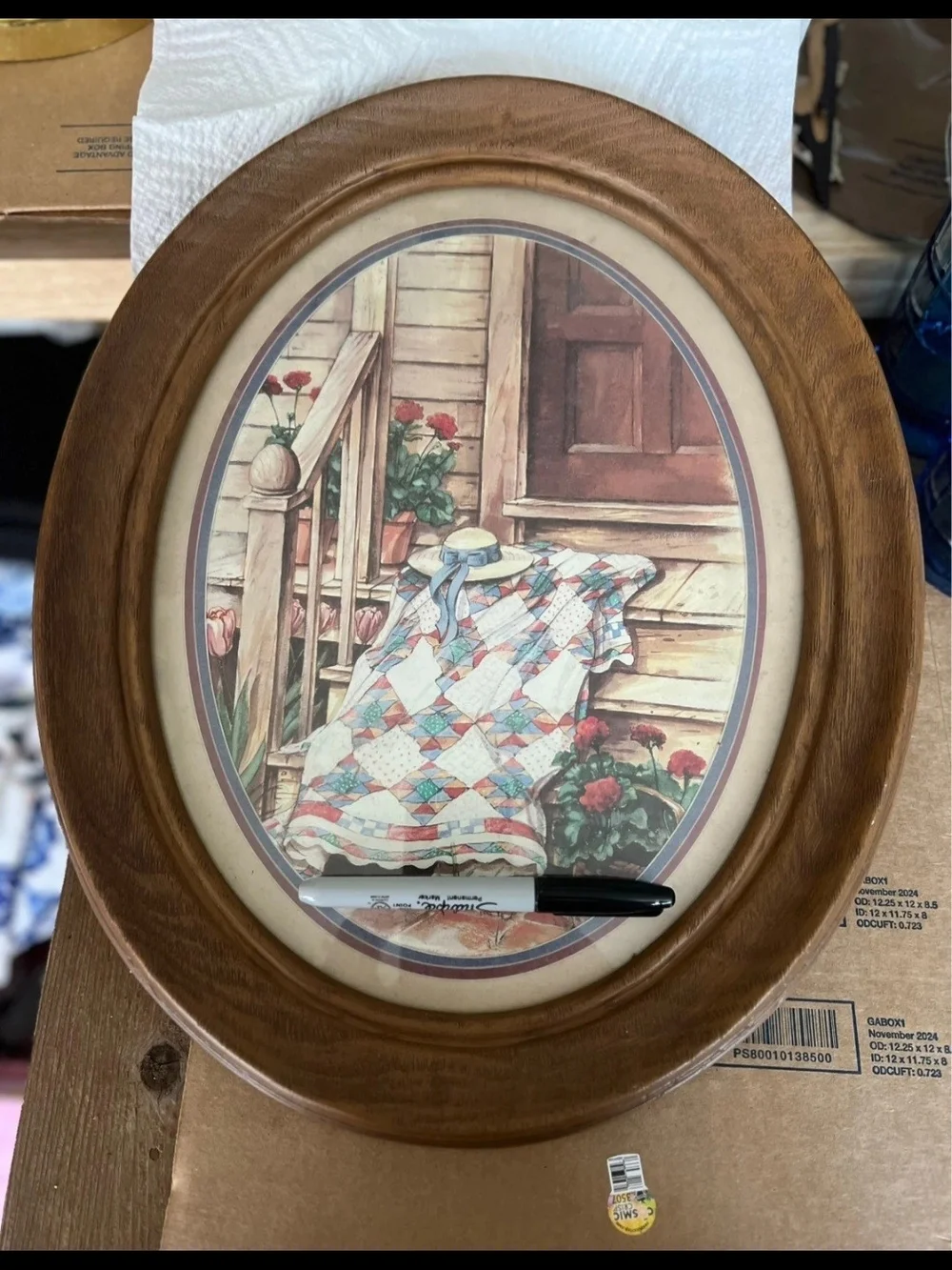 N/A oval framed